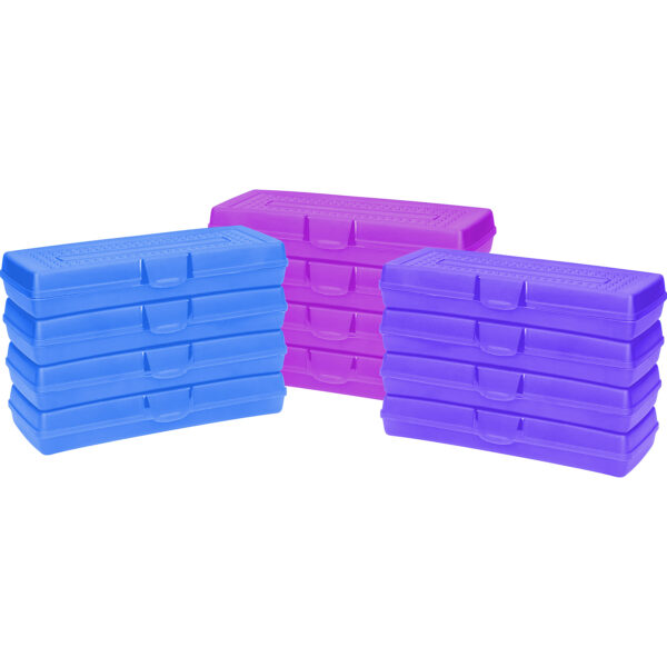 ERSSTX61633U12C-12_2.jpg Single Mini Pencil Storage Case, Assorted Colors, Pack of 12