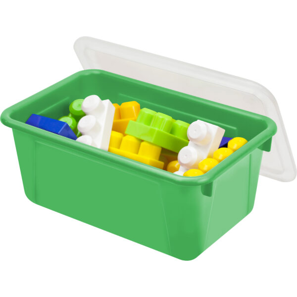 Small Cubby Bin, with Cover, Classroom Green, Pack of 2