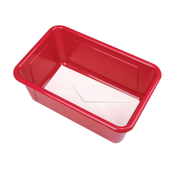 Small Cubby Bin, Red, Pack of 5