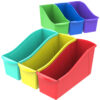 Large Book Bin, Assorted Colors, Set of 6