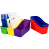 Large Book Bin, Assorted Colors, Set of 6