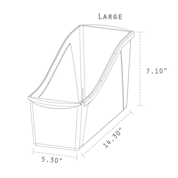 Large Book Bin, Assorted Colors, Set of 6