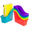 Small Book Bin, Assorted Colors, Set of 6