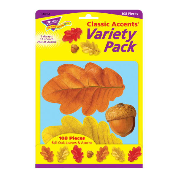 Fall Oak Leaves  Variety Pack, 108 Per Pack, 3 Packs
