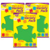 Puzzle Pieces Classic Accents Variety Pack, 36 Per Pack, 3 Packs