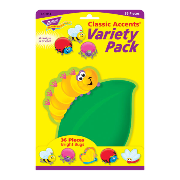 Bright Bugs Classic Accents Variety Pack, 36 Per Pack, 3 Packs