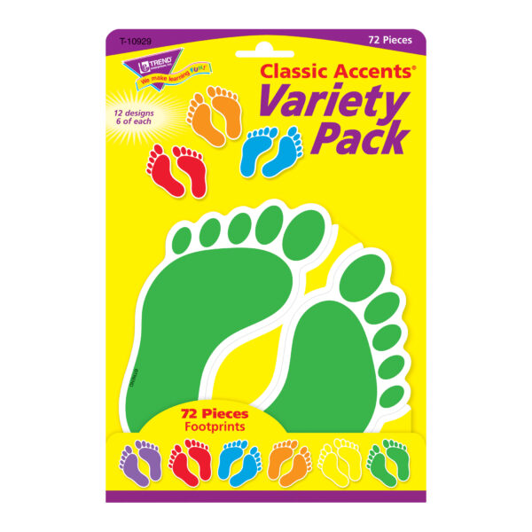 Footprints Classic Accents Variety Pack, 36 Per Pack, 3 Packs