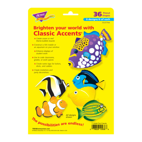 Fish Friends Classic Accents Variety Pack, 36 Per Pack, 3 Packs