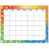 Wipe-Off Calendar Chart, 22" x 28", Pack of 6