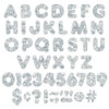 Silver Sparkle 4" Casual Uppercase Ready Letters, 71 Per Pack, 3 Packs