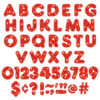 Red Sparkle 4" Casual Uppercase Ready Letters, 3 Packs
