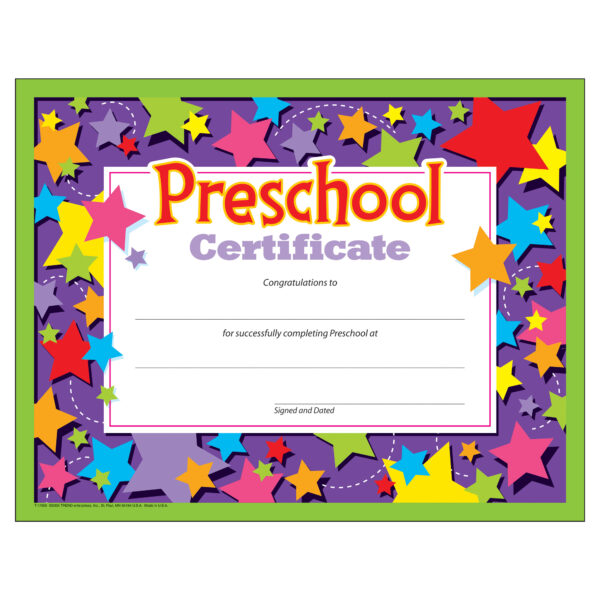 ERST-17006-6_1.jpg Preschool Certificate, 30 Per Pack, 6 Packs