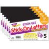 ERST-1785-6.jpg Black 1" STICK-EZE Stick-On Letters, 324 Pieces Per Pack, 6 Packs