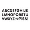 Black 2" STICK-EZE Stick-On Letters, 107 Pieces Per Pack, 6 Packs
