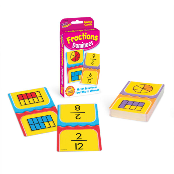 Fractions Dominoes Challenge Cards, 6 Sets