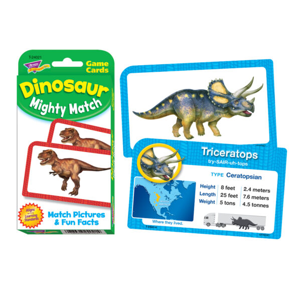 Dinosaur Mighty Match Challenge Cards, 12 Packs