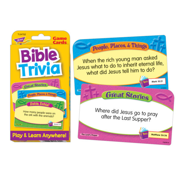 Bible Trivia Challenge Cards, Pack of 6