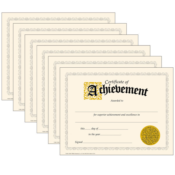 ERST-2562-6.jpg Certificate of Achievement Classic Certificates, 30 Per Pack, 6 Packs