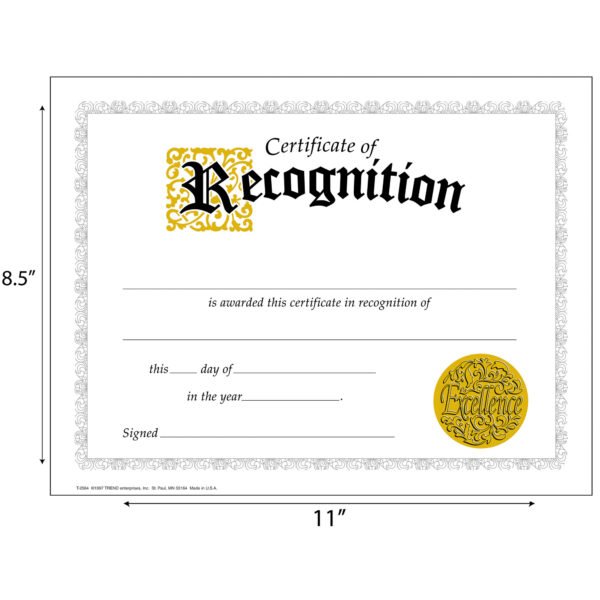 ERST-2564-6_1-1.jpg Certificate of Recognition Classic Certificates, 30 Per Pack, 6 Packs