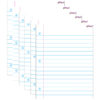 Notebook Paper Wipe-Off Chart, 17" x 22", Pack of 6