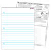 Notebook Paper Wipe-Off Chart, 17" x 22", Pack of 6