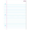 Notebook Paper Wipe-Off Chart, 17" x 22", Pack of 6