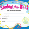 Student of The Week Colorful Classics Certificates, 30 Per Pack, 6 Packs