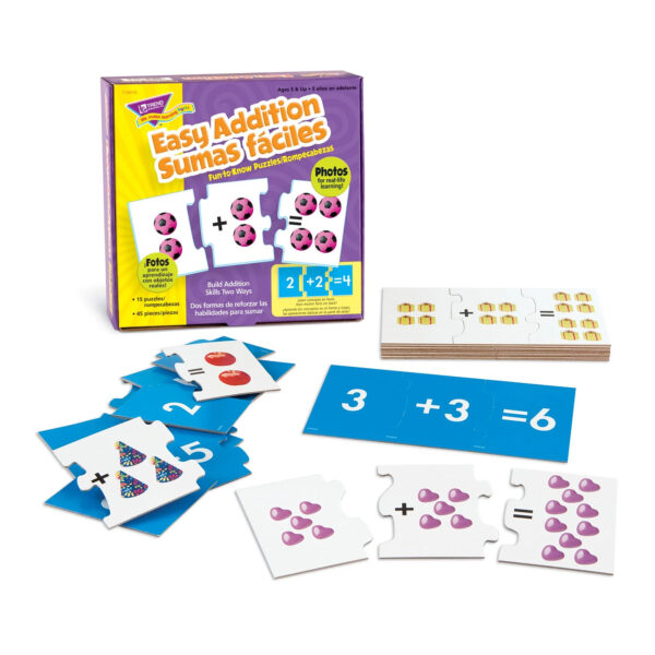 Easy Addition-Sumas faciles Fun-to-Know Puzzles, Pack of 2