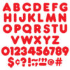 Red 4" Casual Uppercase Ready Letters, 6 Packs