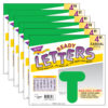 ERST-458-6.jpg Green 4" Casual Uppercase Ready Letters, 6 Packs