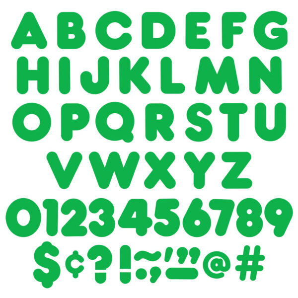 ERST-458-6_2-1.jpg Green 4" Casual Uppercase Ready Letters, 6 Packs