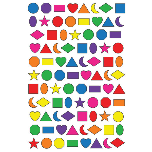 Basic Shapes superShapes Stickers, 800 Per Pack, 6 Packs