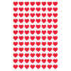 Red Hearts superShapes Stickers, 800 Per Pack, 6 Packs