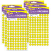 Neon Yellow Smiles superSpots Stickers, 800 Per Pack, 6 Packs