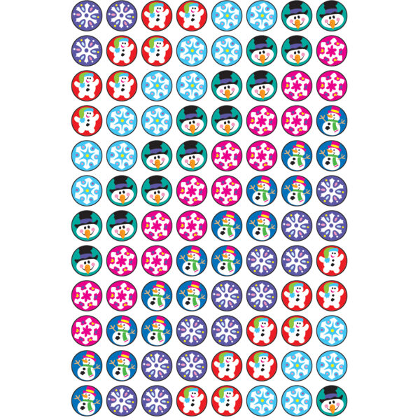 Winter Joys superSpots Stickers, 800 Per Pack, 6 Packs