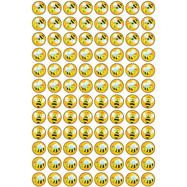 Bees Buzz superSpots Stickers, 800 Per Pack, 6 Packs