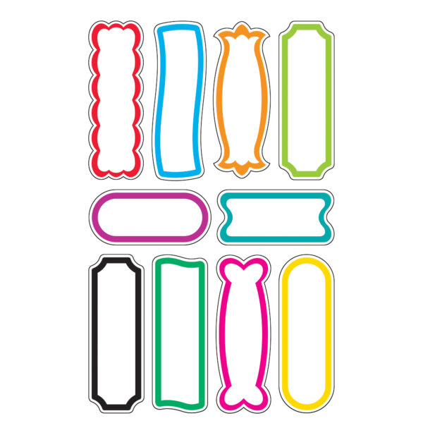 T-46339 Terrific Labels-superShapes Labels superShapes Stickers-Large, 80 Per Pack, 6 Packs