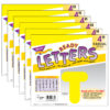 ERST-464-6.jpg Yellow 4" Casual Uppercase Ready Letters, 6 Packs