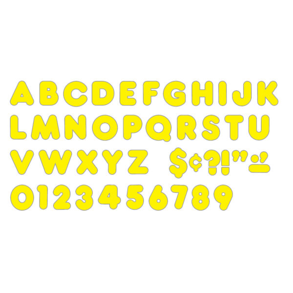 ERST-464-6_2.jpg Yellow 4" Casual Uppercase Ready Letters, 6 Packs