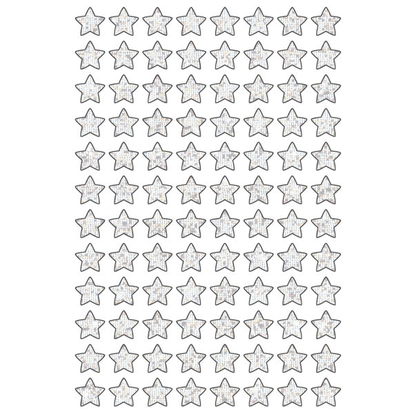 Silver Sparkle Stars superShapes Stickers-Sparkle, 400 Per Pack, 6 Packs