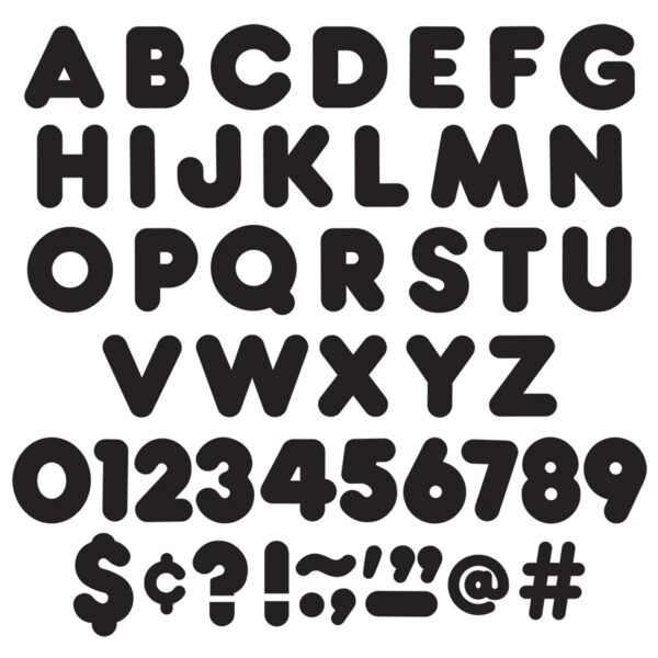 ERST-465-6_2-1.jpg Black 4" Casual Uppercase Ready Letters, 6 Packs