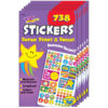 Super Stars & Smiles Sticker Pad, 738 Stickers Per Pad, 6 Pads