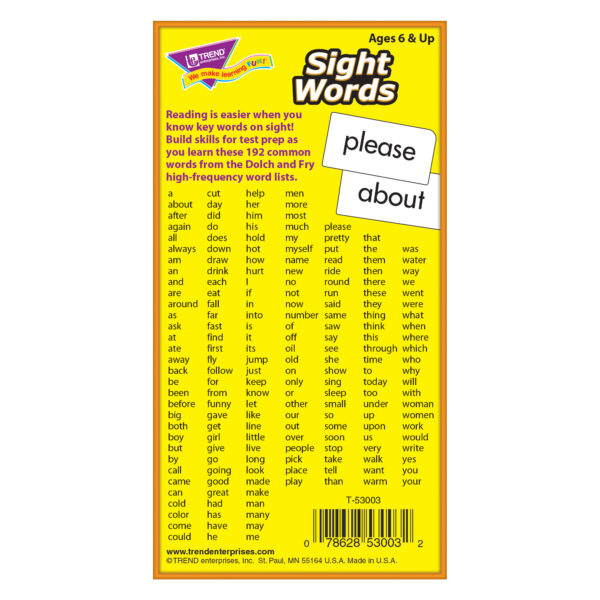 ERST-53003-3_4.jpg Sight Words Skill Drill Flash Cards, 3 Packs