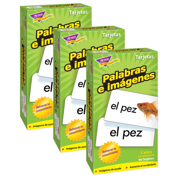 ERST-53006-3.jpg Palabras e imágenes (SP) Skill Drill Flash Cards, Pack of 3