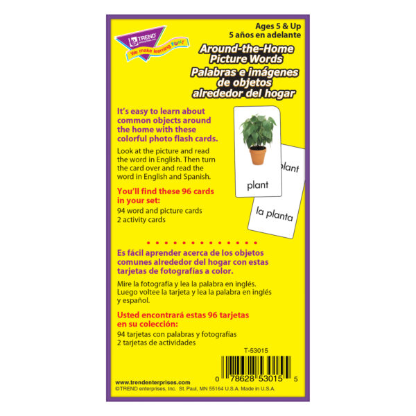 ERST-53015-3_4.jpg Around-the-Home-Palabras (EN-SP) Skill Drill Flash Cards, 3 Packs