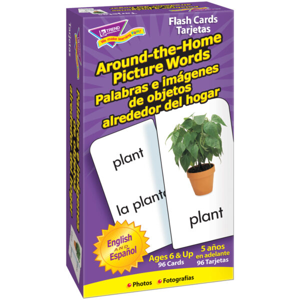 ERST-53015-3_5.jpg Around-the-Home-Palabras (EN-SP) Skill Drill Flash Cards, 3 Packs