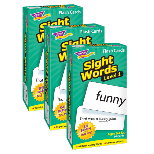 ERST-53017-3.jpg Sight Words Level 1 Skill Drill Flash Cards, 3 Packs