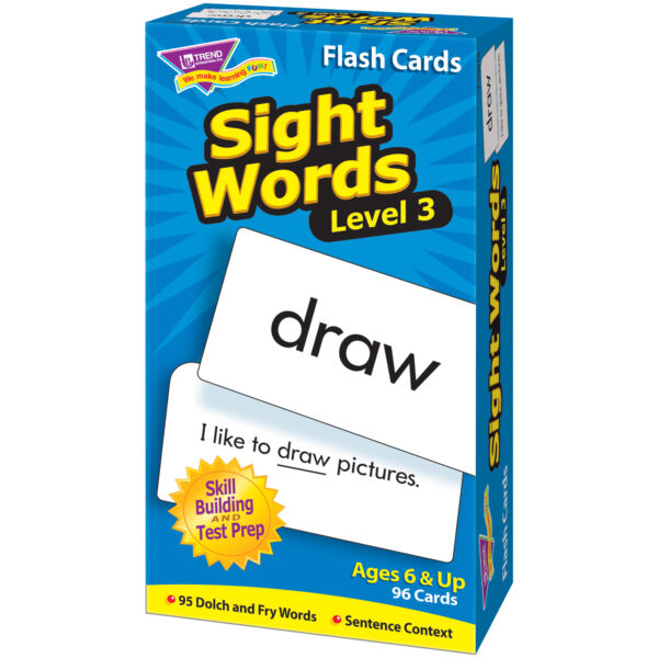 ERST-53019-3_4.jpg Sight Words Level 3 Skill Drill Flash Cards, 3 Packs