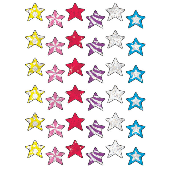 Star Brights Sparkle Stickers, 72 Per Pack, 12 Packs