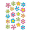 Flower Power Sparkle Stickers-Large, 40 Per Pack, 12 Packs